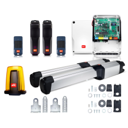 BFT PHOBOS BT B25 KIT veramo vārtu piedziņas LED lampa ar antenu 2 tālvadības pultis fotoelementi līdz 2,5 m 400 kg