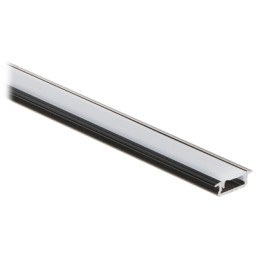 LED lentes profils ar vāku PR-LED/RB/2M 2m ieliekams melns