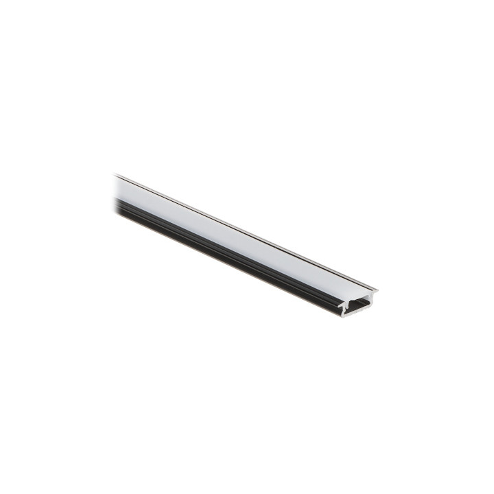 LED lentes profils ar vāku PR-LED/RB/2M 2m ieliekams melns