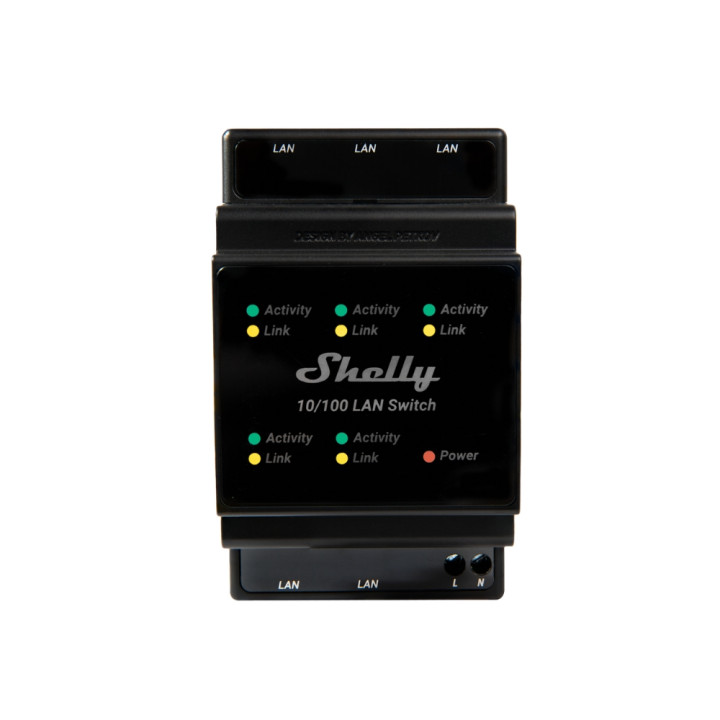 Shelly LAN Switch, Ethernet-коммутатор, монтируемый на DIN-рейку