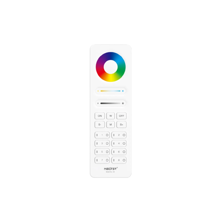 8 zonu RGB+CCT tālvadības pults C8