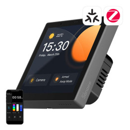 SONOFF NSPanel Pro viedās mājas vadības panelis (ar Zigbee un eWeLink-Remote Bluetooth centrmezglu) ar blāvi pelēku rāmi