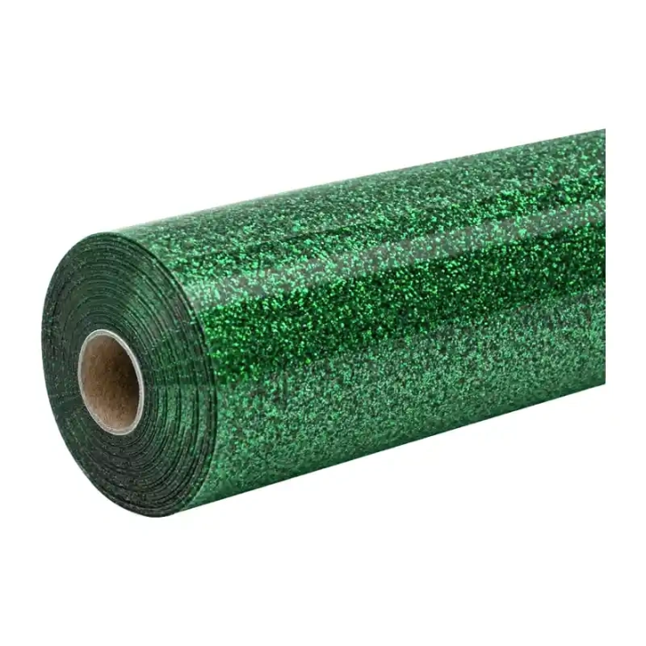 HTVRONT Glitter siltuma pārneses plēve, 30,5 cm x 90 cm (zaļa)