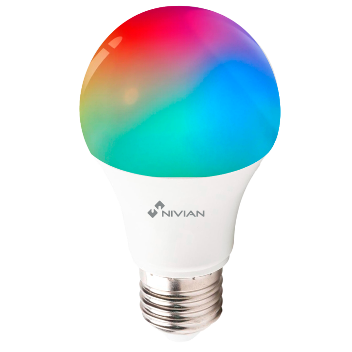 NIVIAN RETAIL NVS-BULB-RGBW-9E27-W viedā RGBW LED spuldze E27 9W