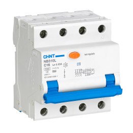 CHINT NB310L 16A 3P+N 30mA RCBO A-klase C-līkne