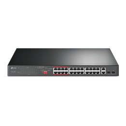 TP-Link :: Неуправляемый PoE+, 24x 10/100 Мбит/с, 2xGbit