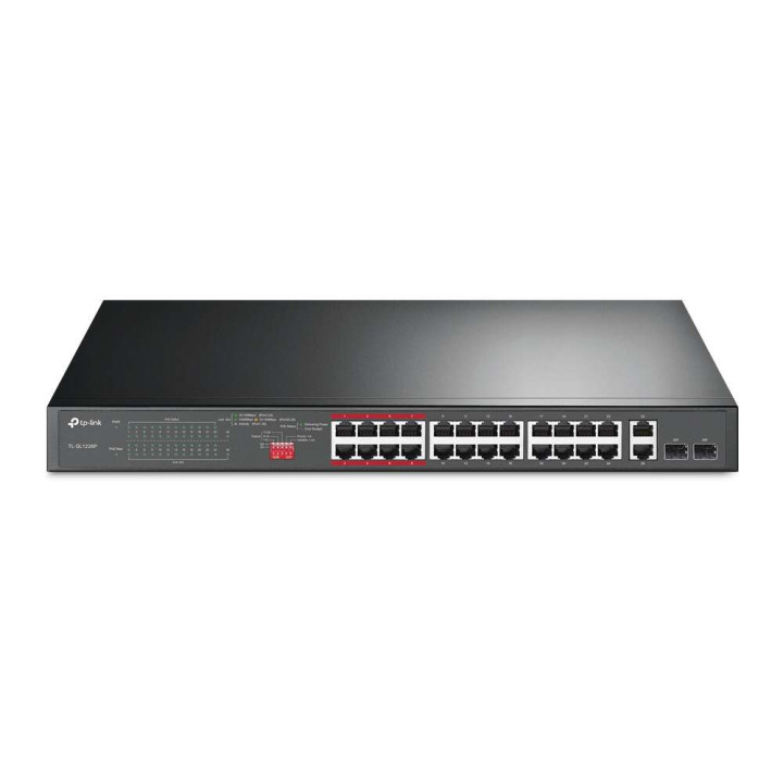 TP-Link :: Неуправляемый PoE+, 24x 10/100 Мбит/с, 2xGbit