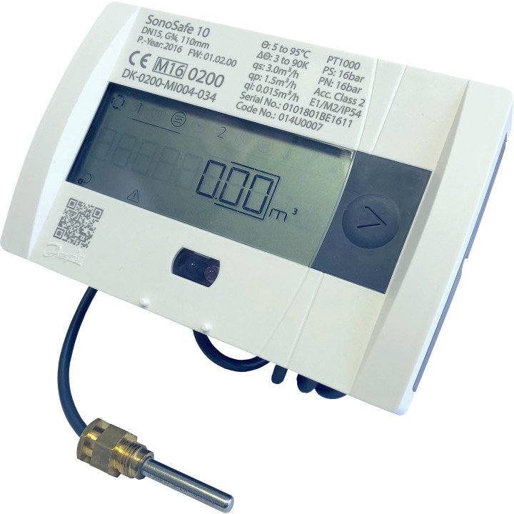 DANFOSS SONOSAFE 10 0.6 m³/h siltumskaitītājs M-BUS DN15