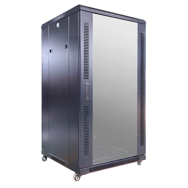 MARCA BLANCA RACK-22UFN 22U 19" brīvi stāvošs tīkla serveru skapis ar stikla durvīm