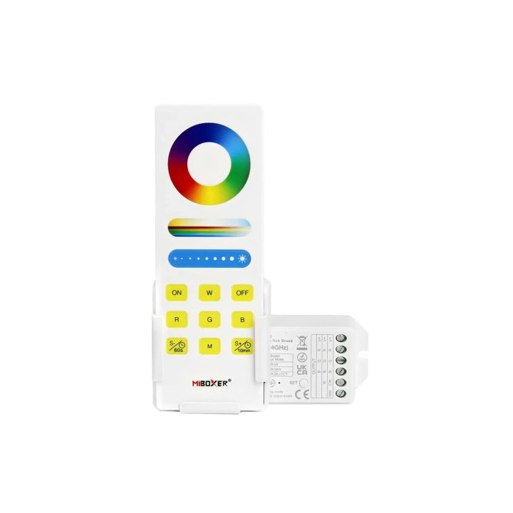 Vadības komplekts Remote + Controller RGB/RGBW/RGBCCT 12-24VDC 15A FUT043A+
