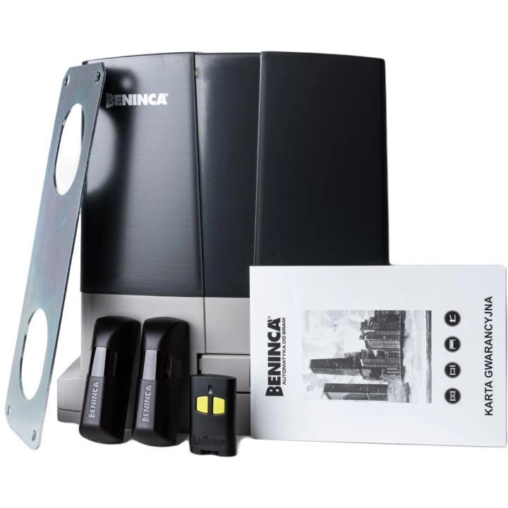 Komplekts Beninca KBULL6M.S.PM 9B 230V - automātiska bīdāmo vārtu piedziņa līdz 500 kg ar fotoelementiem un tālvadības pulti
