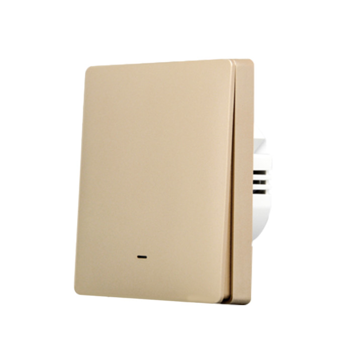 SmartWise B61 UNI Zigbee 3.0 + RF, 1 grupas viedais sienas slēdzis, universāls vads, fiziska spiedpoga, zelta krāsa