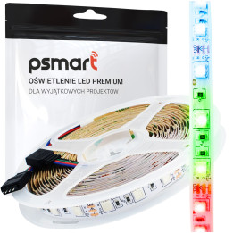 PSMART krāsaina LED lente 12V RGB 5050 IP20 60led/m 5m