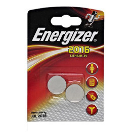 Energizer CR2016 3V 100mAh litija baterijas 2 gab.
