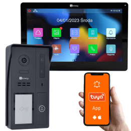 Genway KIT-F-S61-V13-C video durvju zvana komplekts ar 7 collu skārienjūtīgu monitoru, WiFi un Tuya