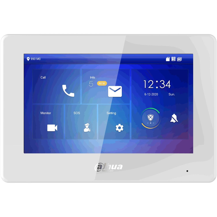 DAHUA VTH5421HW-W video domofona monitors ar skārienekrāna displeju