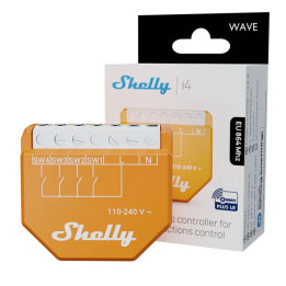 Shelly WAVE i4 bezvadu slēdža ievades/sižeta kontrolleris - EU Long range versija