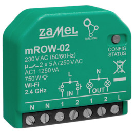 ZAMEL M/ROW-02 Wi-Fi viedais sienas slēdzis SUPLA 230 V AC