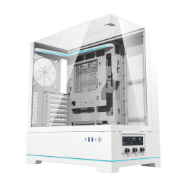 Darkflash DY450 ​​datora korpuss bez ventilatoriem (balts)