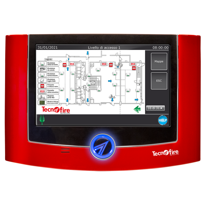 TECNOFIRE TF-TFT-7SC skārienekrāna drošības vadības panelis