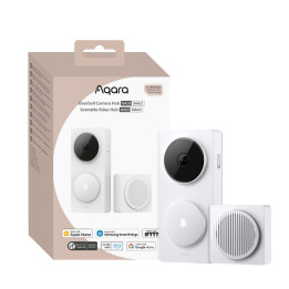 Aqara G410 Select durvju zvana kameras centrmezgls, balts - viedās mājas vārteja ar Wi-Fi, Zigbee, Z-Wave, Bluetooth, Thread, Et