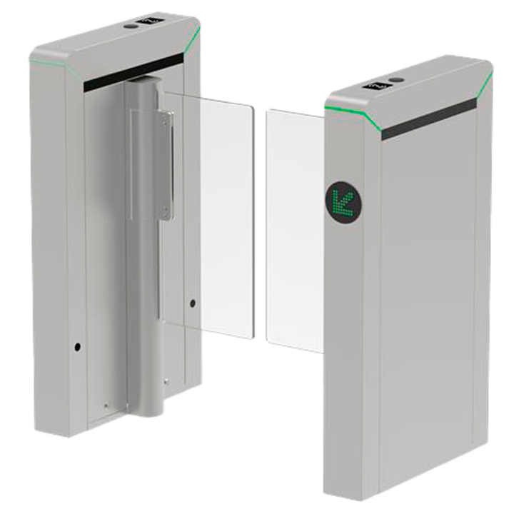 ZKTECO ZK-TS-MARS-S100-SS-900 Šūpošanās turnikets ar RFID lasītāju, divvirzienu caurlaide, nerūsējošā tērauda korpuss
