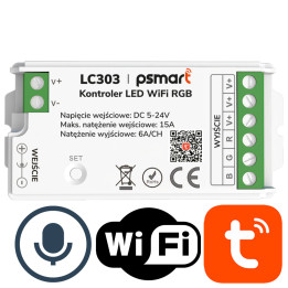 Psmart Mini RGB LED kontrolieris 5-24V 15A PX sērijas WiFi TUYA