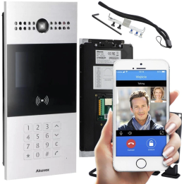 AKUVOX R28A – IP durvju domofonu panelis ar 2 MP kameru, 4,3" ekrānu, tastatūru un karšu lasītāju, IP65/IK06