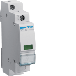 Hager SVN121 zaļā indikatora gaisma 230V AC