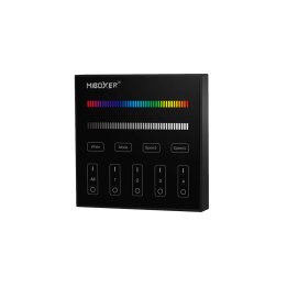 Sienas kontrolieris RGB/RGBW 4-zonu Melns 2xAAA B3B