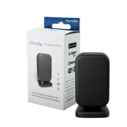 Shelly Presence Gen4 — mmWave klātbūtne, gaismas un temperatūras sensors, Zigbee, Wi-Fi, Bluetooth, Matter, melns