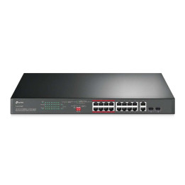 TP-Link :: TL-SL1218MP Неуправляемая стойка Poe, 16x10/100 Мбит/с, 2xGbit