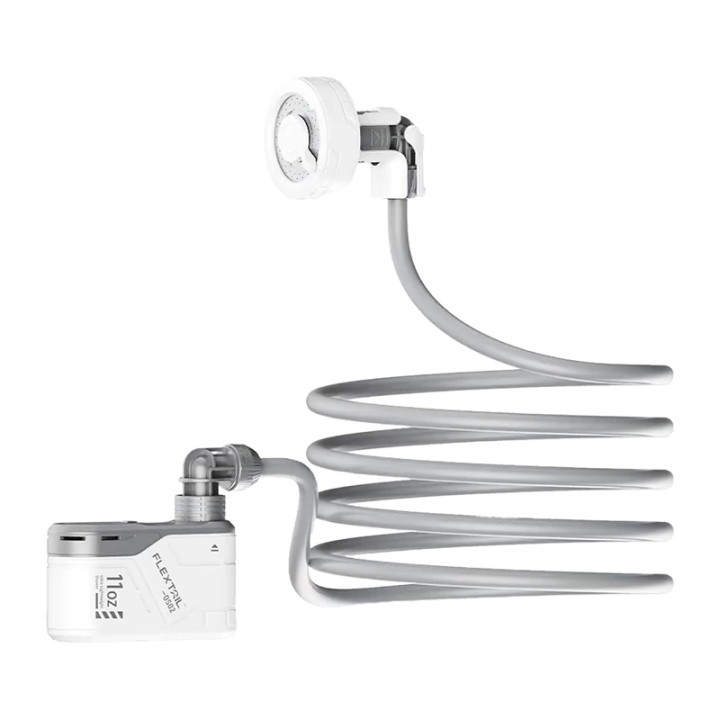 Flextail Max Shower pārnēsājama duša ar futrāli (balts)