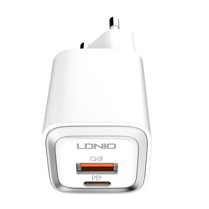 Sienas lādētājs LDNIO A2318M USB, USB-C + USB-C - Zibens kabelis