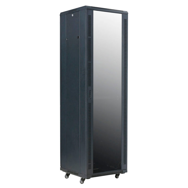 MARCA BLANCA RACK-42UFN 42U 19" brīvi stāvošs tīkla skapis ar rūdīta stikla durvīm