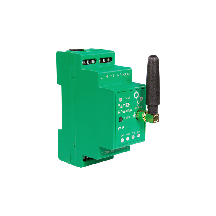 ZAMEL ROW-04M Wi-Fi viedais sienas slēdzis – saderīgs ar SUPLA, 1-vietas
