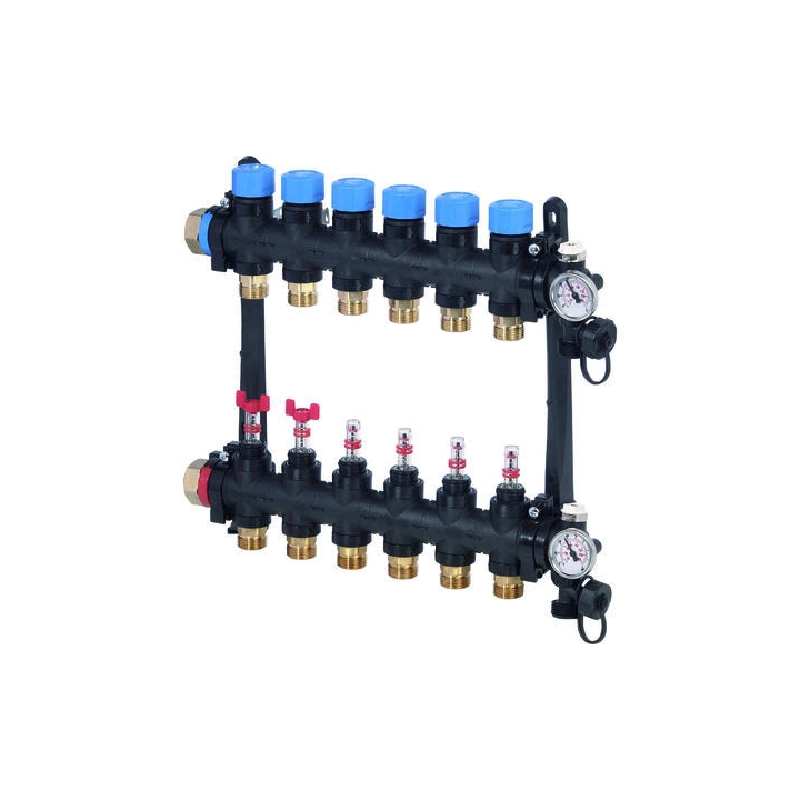 Kolektors ar plūsmas mērītāju FM 13XG3/4 EURO Uponor Vario M