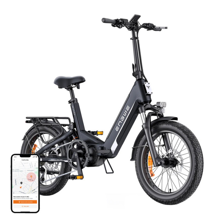 ENGWE L20 PRO 3.0 250W 20" elektriskais velosipēds (melns)