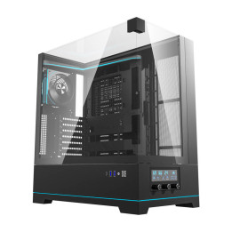 Darkflash DY450 ​​PRO datora korpuss (melns) + 1 ventilators