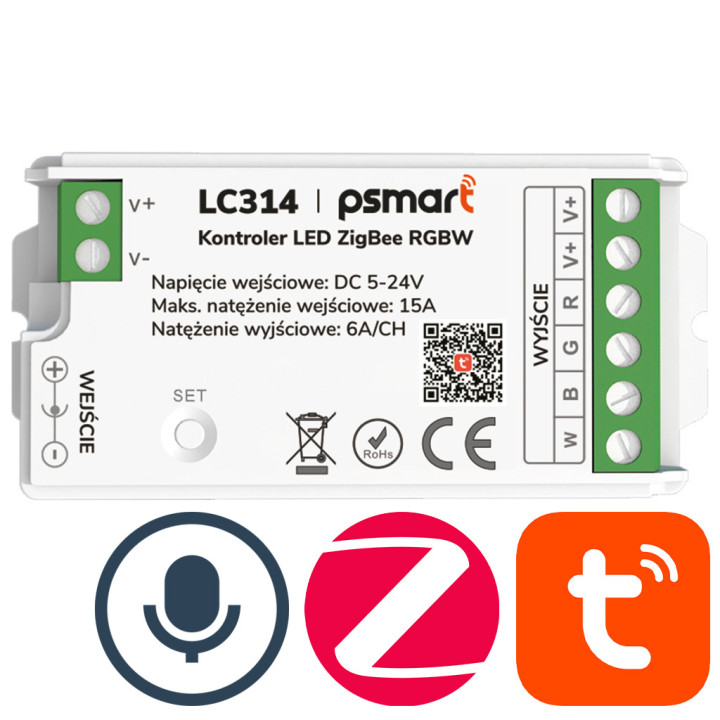 PSMART Kontroler LED RGBW 5-24V 15A Seria PX ZigBee TUYA