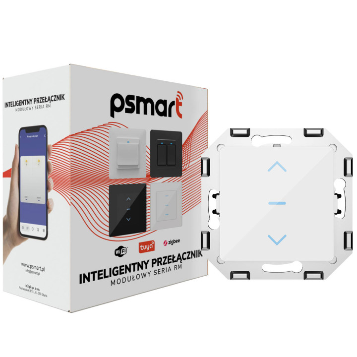 PSMART rullo žalūziju kontrolleris balts stikls RM ZigBee TUYA