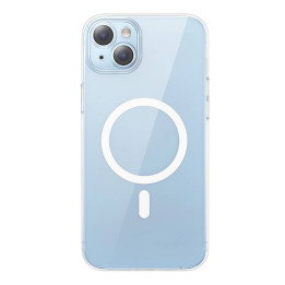 Магнитный чехол Baseus Crystal Series для iPhone 14 Plus + закаленное стекло