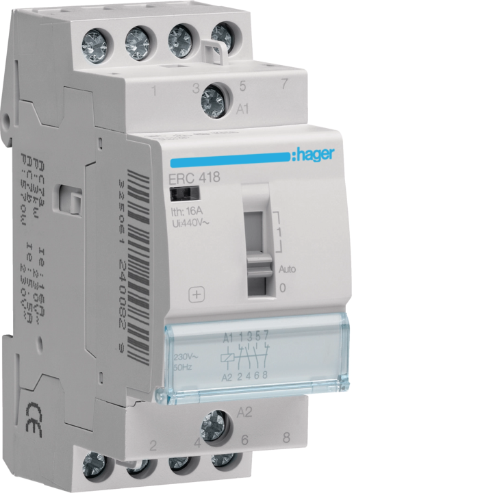 Hager ERC418 viedais releja modulis 16A 2NO+2NC 230V