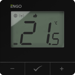 ENGO Zigbee bezvadu termostats melns virsapmetuma montāža