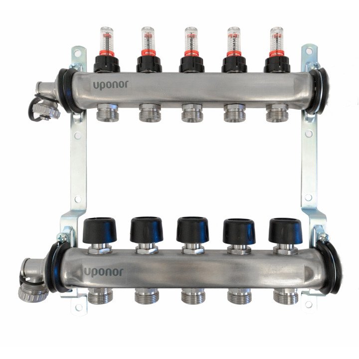 UPONOR CCV507 Коллектор напольного отопления 3-выхода 3/4 дюйм сталь