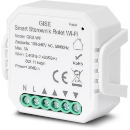 GISE Smart GRS-WF — Wi-Fi Tuya rullo slēģu kontrolleris, GEN 2