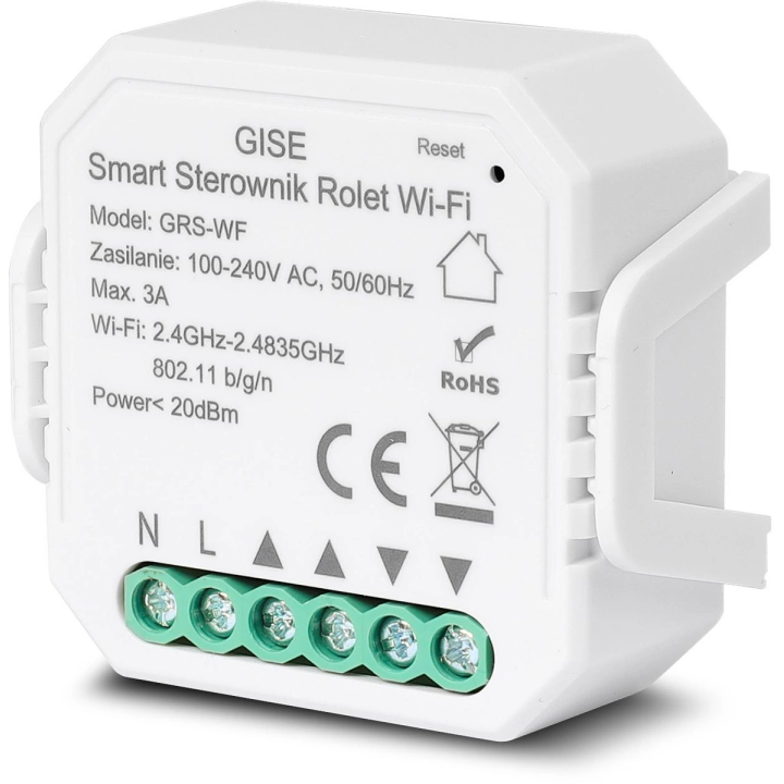 GISE Smart GRS-WF — Wi-Fi Tuya rullo slēģu kontrolleris, GEN 2