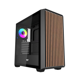 Darkflash DS900WD ATX datora korpuss (melns) + 4 ventilatori