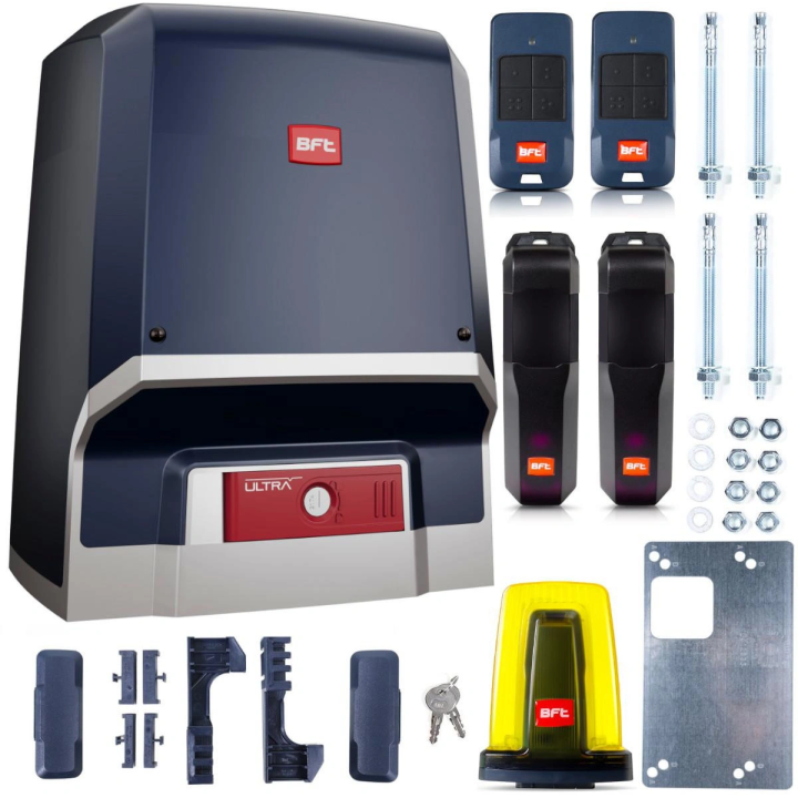 BFT Ares Ultra BT B1000 Bīdāmo vārtu komplekts 24V magnētiskie robežslēdži 1000kg IP44 12m/min