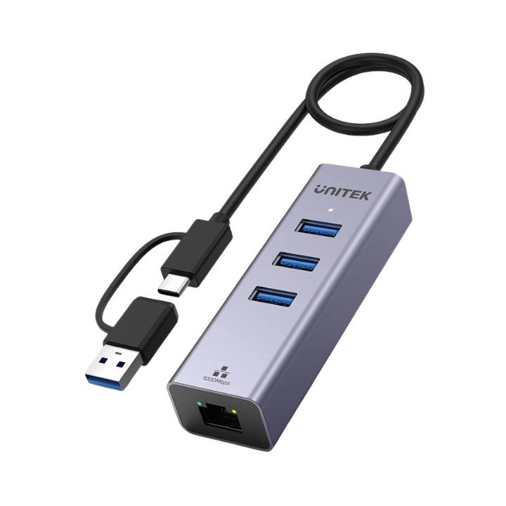 UNITEK Y-3088B USB 3.0 хаб Ethernet
